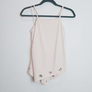 Susana Monaco Leonara Draped Tank Grommet Detail